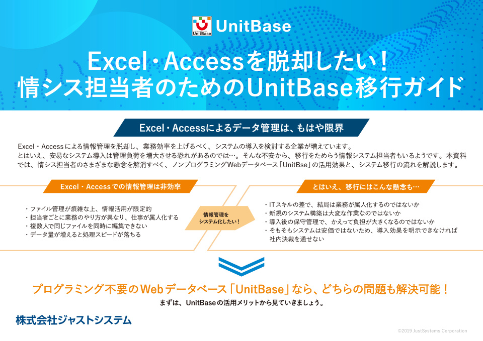 資料ダウンロードフォーム ｜ UnitBase ｜ 顧客管理や案件管理は専門知識不要のWEBデータベース